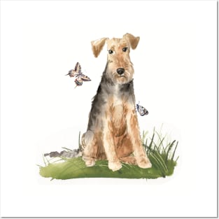 Cute Welsh Terrier Posters and Art